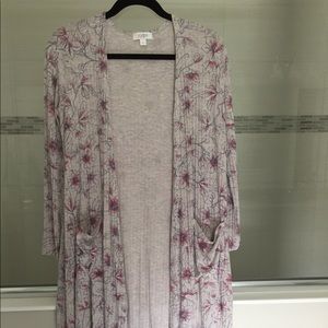 LuLaRoe Medium Floral Long sarah Cardigan